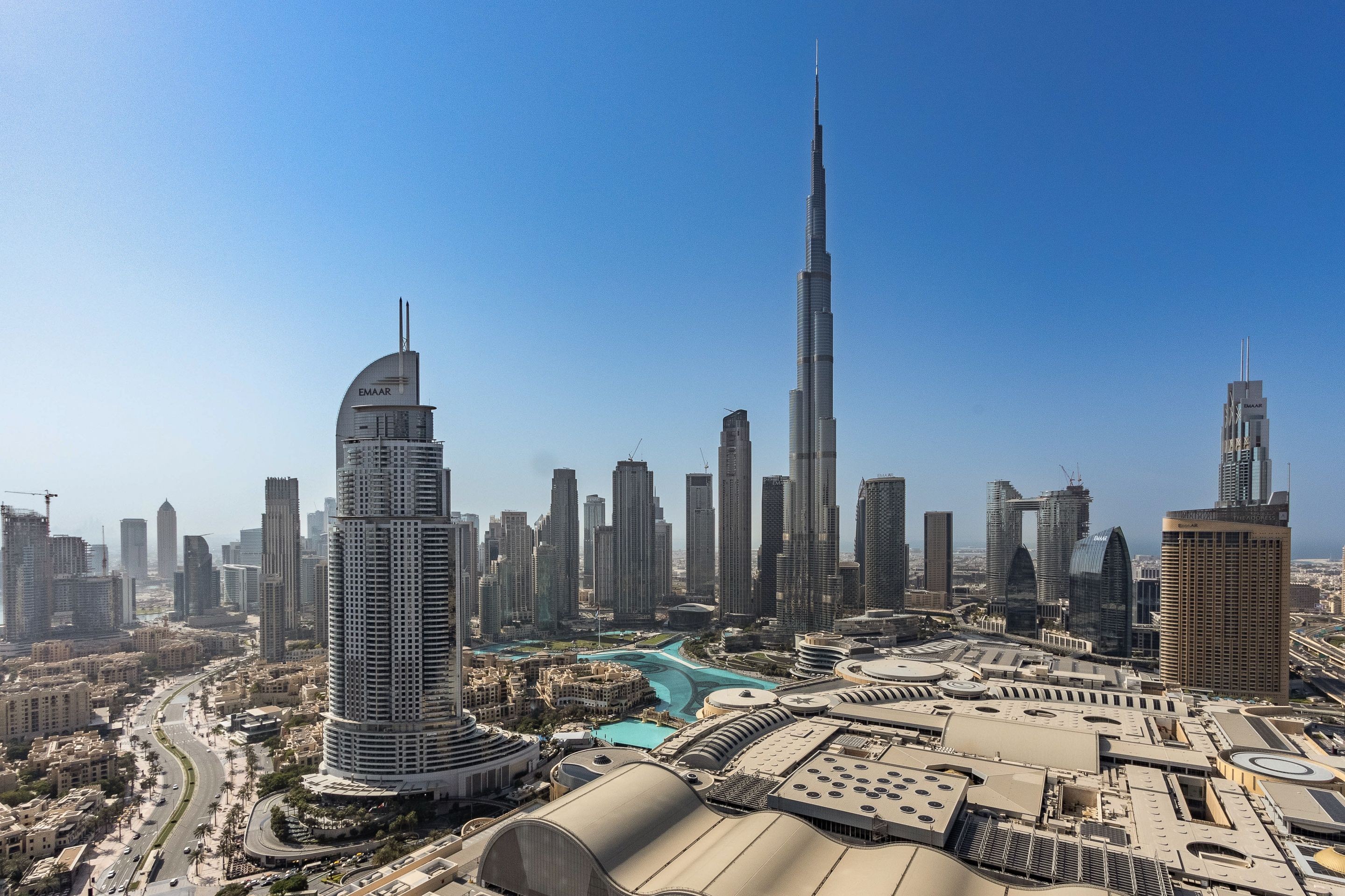 Dubai skyline at dusk